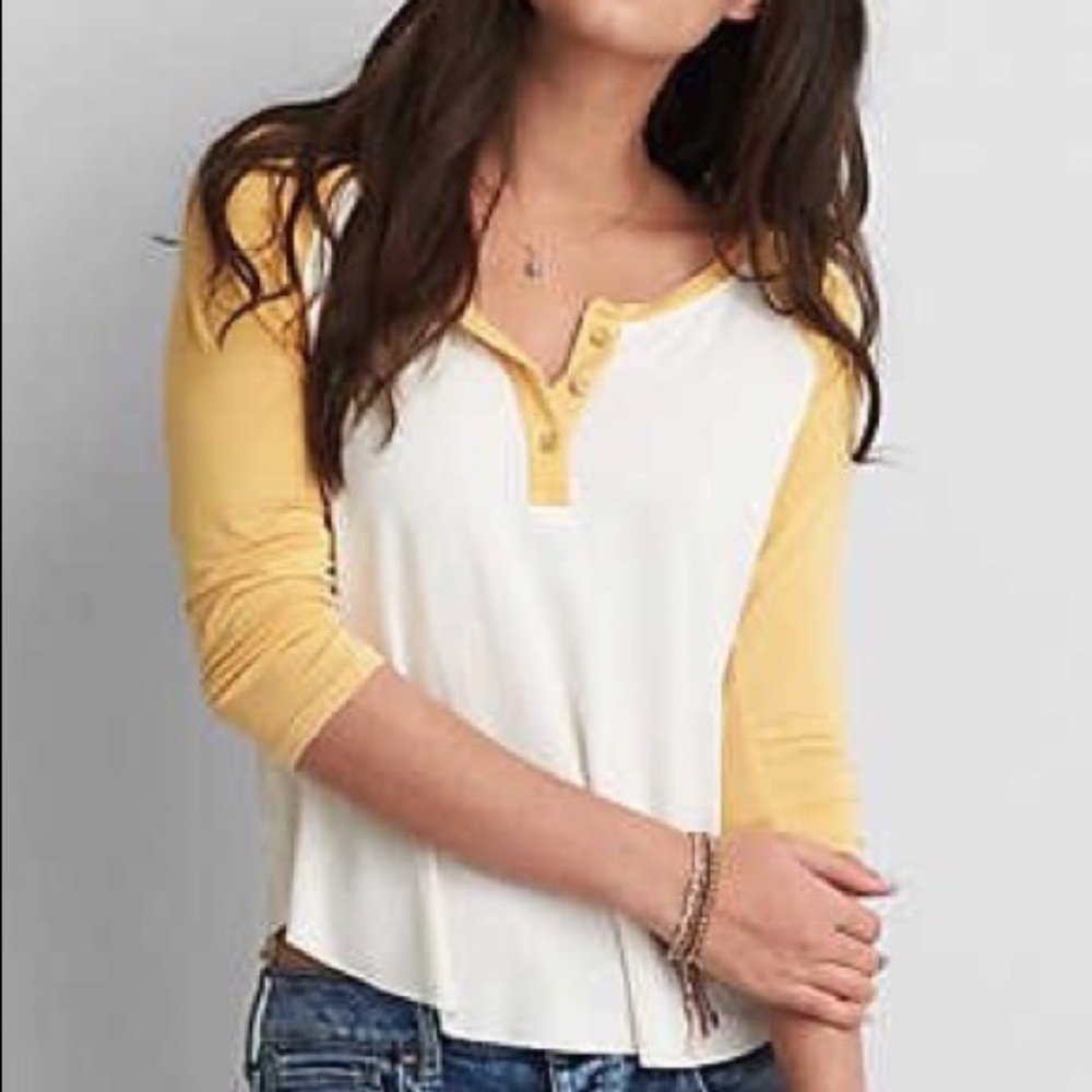 AEO Soft & Sexy Baseball Henley